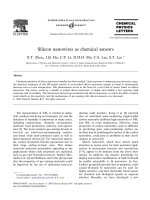 Silicon nanowires as chemical sensors