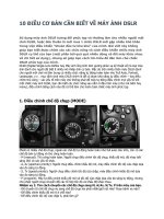 10 điều cơ bản cần BIẾT về máy ẢNH DSLR