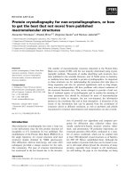Báo cáo khoa học: Protein crystallography for non-crystallographers, or how to get the best (but not more) from published macromolecular structures potx
