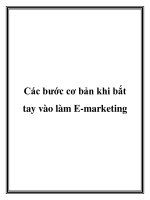 Các bước cơ bản khi bắt tay vào làm E-marketing ppt