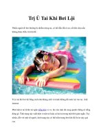 Trị Ù Tai Khi Bơi Lội pptx