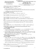 ĐỀ KHẢO SÁT CHẤT LƯỢNG THI ĐẠI HỌC ( 2012 - 2013) LẦN I - Môn: TOÁN: Khối: A và A1 potx