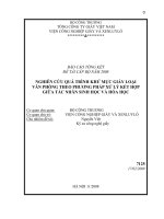 NGHIÊN CỨU QUÁ TRÌNH KHỬ MỰC GIẤY LOẠI VĂN PHÒNG THEO PHƯƠNG PHÁP XỬ LÝ KẾT HỢP GIỮA TÁC NHÂN SINH HỌC VÀ HÓA HỌC pptx