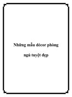 Những mẫu décor phòng ngủ tuyệt đẹp pptx