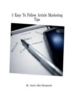 3 easy to follow article marketing tips pptx