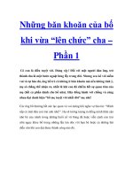 Những băn khoăn của bố khi vừa “lên chức” cha – Phần 1 pot