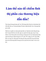 Làm thể nào để chiếm lĩnh thị phần của thương hiệu dẫn đầu? pptx