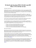 Di chuyển một ứng dụng PHP từ MySQL sang DB2 Phần 2: Di trú dữ liệu của bạn ppt