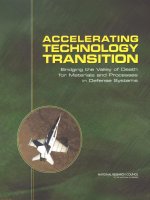 ACCELERATING TECHNOLOGY TRANSITION Bridging the Valley of Death for Materials and Processes in Defense Systems potx