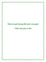 Tình yêu quê hương đất nước của người Vĩnh Long qua ca dao potx