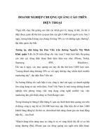 DOANH NGHIỆP CHUỘNG QUẢNG CÁO TRÊN ĐIỆN THOẠI potx