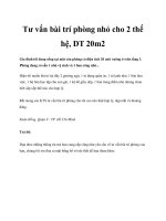 Tư vấn bài trí phòng nhỏ cho 2 thế hệ, DT 20m2 docx