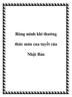 Rùng mình khi thưởng thức món cua tuyết của Nhật Bản doc