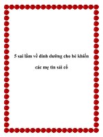 5 sai lầm về dinh dưỡng cho bé khiến các mẹ tin sái cổ pot