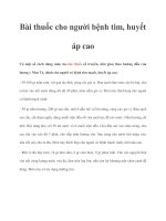 Bài thuốc cho người bệnh tim, huyết áp cao pdf