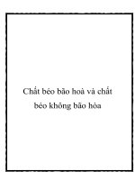 Chất béo bão hoà và chất béo không bão hòa pptx