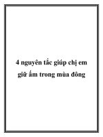 4 nguyên tắc giúp chị em giữ ấm trong mùa đông ppt