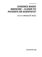 Evidence Based Medicine – Closer to Patients or Scientists? Edited by Nikolaos M. Sitaras pdf