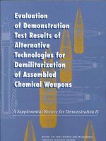 Evaluation of Demonstration Test Results of Alternative Technologies for Demilitarization of Assembled Chemical Weapons A Supplemental Review for Demonstration II pptx