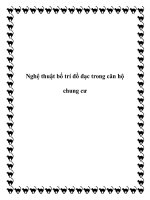 Nghệ thuật bố trí đồ đạc trong căn hộ chung cư ppt