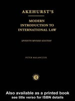AKEHURST’S MODERN INTRODUCTION TO INTERNATIONAL LAW potx