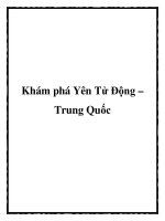 Khám phá Yên Tử Động – Trung Quốc docx