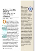 ORAL CANCER AND ITS DETECTION - HISTORY-TAKING AND THE DIAGNOSTIC PHASE OF MANAGEMENT pdf