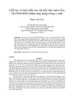 Chế tạo và tính chất của vật liệu dây nano (Eu, Tb) PO4.H2O nhằm ứng dụng trong y sinh