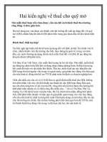 Hai kiến nghị về thuế cho quỹ mở pptx