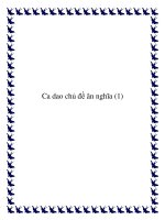 Sưu tầm bài ca dao ân tình hay nhất potx