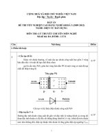 đáp án đề thi lí thuyết tốt nghiệp khóa 3 - điện tử dân dụng - mã đề thi đtdd - lt (31)
