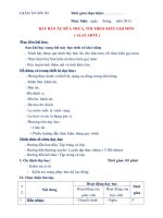 GIÁO ÁN THỰC HÀNH SỐ 3 - BÀY BÀN ÂU BỮA TRƯA, TỐI THEO KIỂU GỌI MÓN ( ALACARTE ) docx