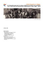 Health Education to Villages: An integrated approach to reduce childhood mortality and morbidity due to diarrhoea and dehydration; Maharashtra, India 2005 – 2010 pptx