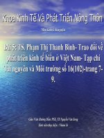 Đề tài: Trao đổi về phát triển kinh tế biển ở Việt Nam doc