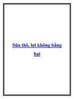 Sữa thô, lợi không bằng hại potx