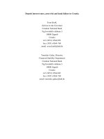 Deposit interest rates, asset risk and bank failure in Croatia ppt