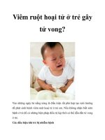 Viêm ruột hoại tử ở trẻ gây tử vong? docx