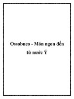 Ossobuco - Món ngon đến từ nước Ý ppt