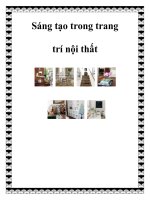 Sáng tạo trong trang trí nội thất potx