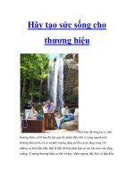 Hãy tạo sức sống cho thương hiệu pot