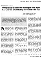 Báo cáo khoa học:Bộ đội biên phòng xây dựng công tác Đảng trong sạch vững mạnh pot