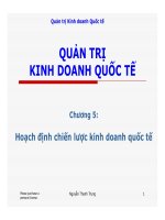HOẠCH ĐỊNH CHIẾN lược KINH DOANH QUỐC tế