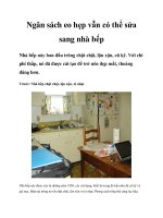 Ngân sách eo hẹp vẫn có thể sửa sang nhà bếp pot