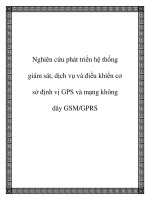Nghiên cứu phát triển hệ thống giám sát, dịch vụ và điều khiển cơ sở định vị GPS và mạng không dây GSM/GPRS ppt