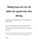 Những loại trái cây tốt nhất cho người mắc tiểu đường doc