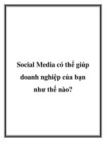 Social Media có thể giúp doanh nghiệp của bạn như thế nào? potx