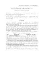 Nhận dạng tự động ngôn ngữ tiếng Anh. pot