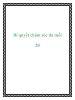 Bí quyết chăm sóc da tuổi 20 doc