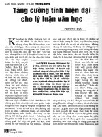 Báo cáo khoa học: Tăng cường tính hiện đại cho lý luận văn học potx
