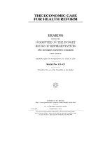 THE ECONOMIC CASE FOR HEALTH REFORM pot